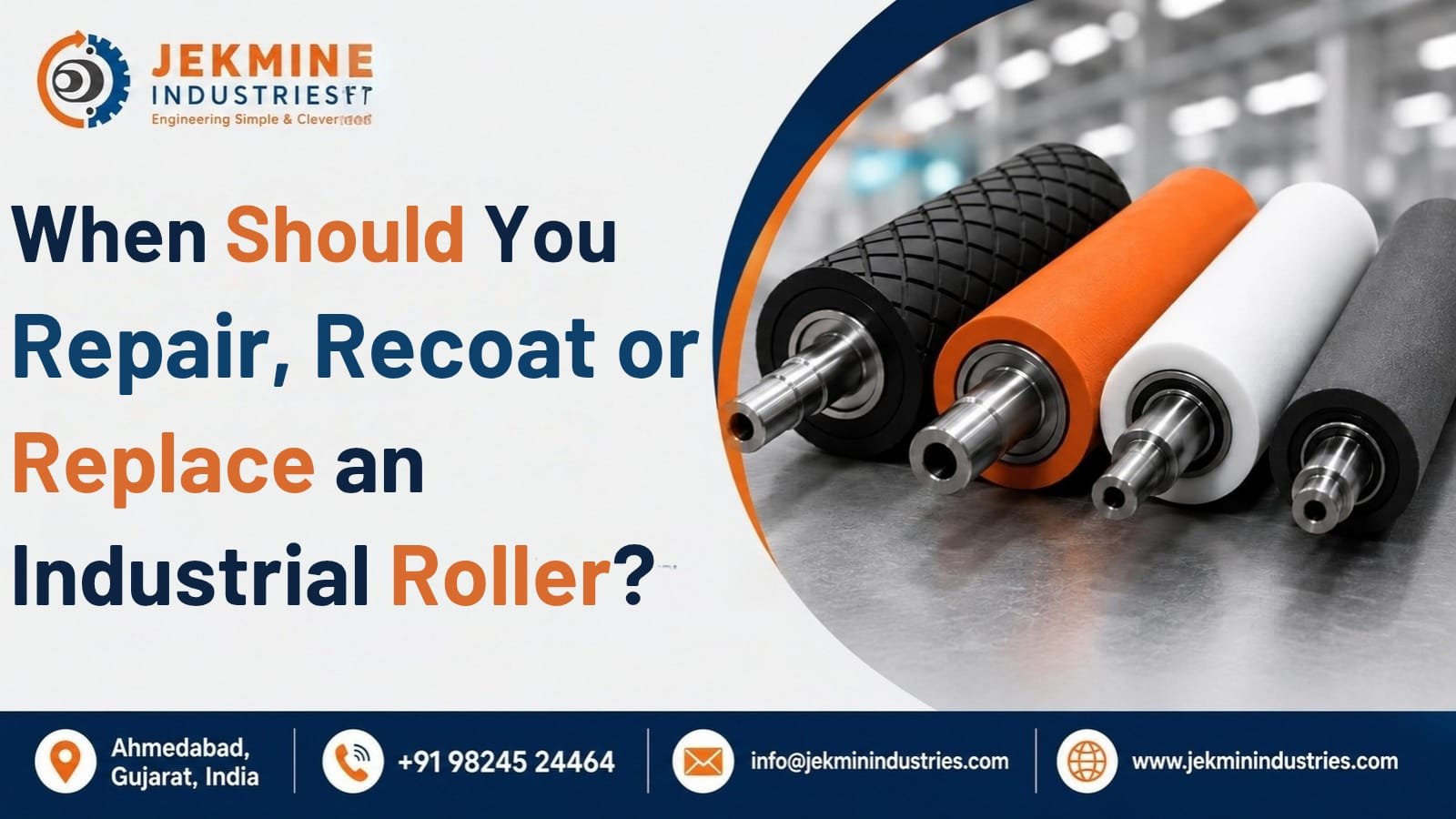 Industrial roller repair and recoating
